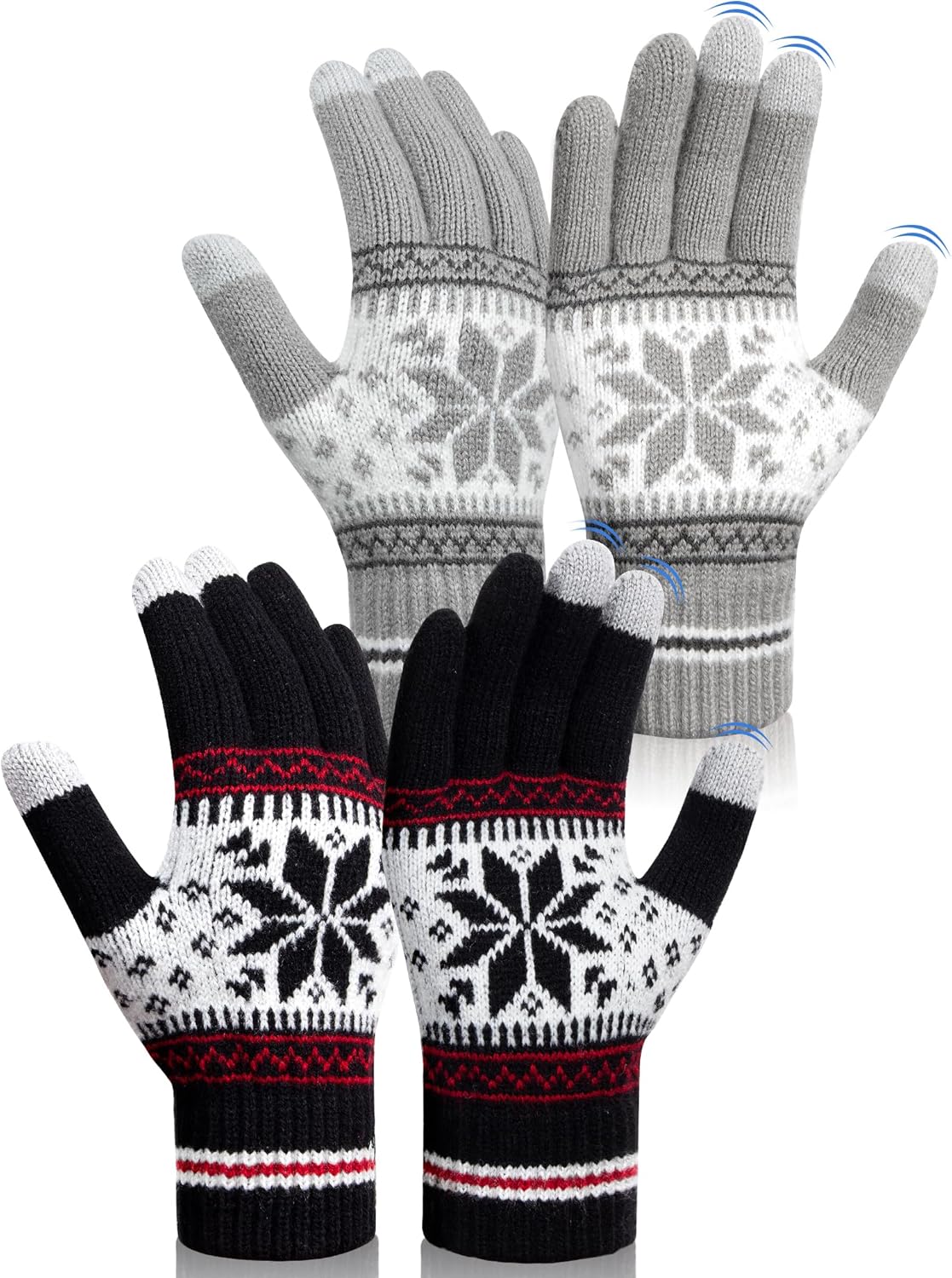 Gants Hiver en Tricot Homme Femme