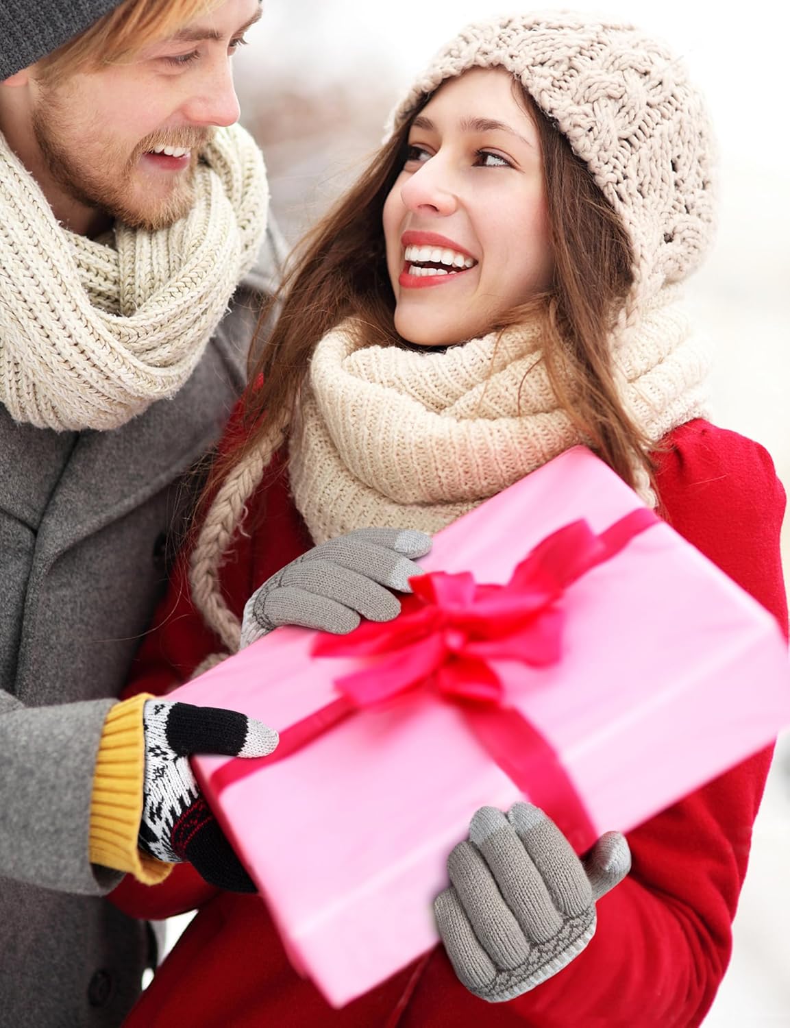 Gants Hiver en Tricot Homme Femme