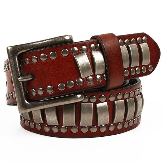 Ceinture Rustique Rivet Warrior avec accents métalliques antiques